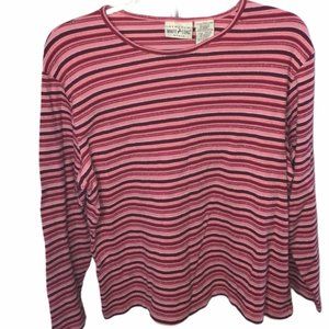 Long Sleeve Striped Ribbed Stretch Casual Shirt